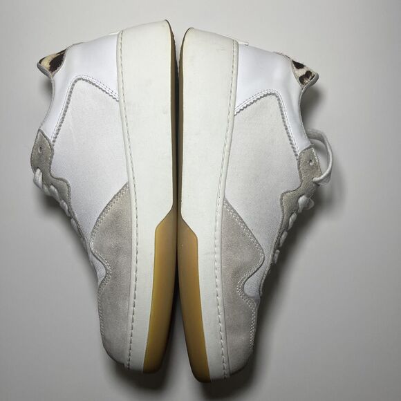 Loeffler Randall Kiera Platform Sneaker 9 Leather Suede Leopard Calf Hair Shoes - Picture 7 of 11